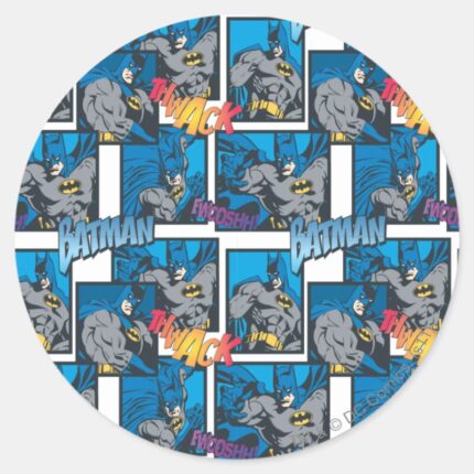 Batman Knight FX 30A Thwack Fwooshh Pattern Classic Round Sticker