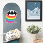 Batman Layered Rainbow Logo Sticker