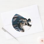 Batman Leaping Side View Classic Round Sticker