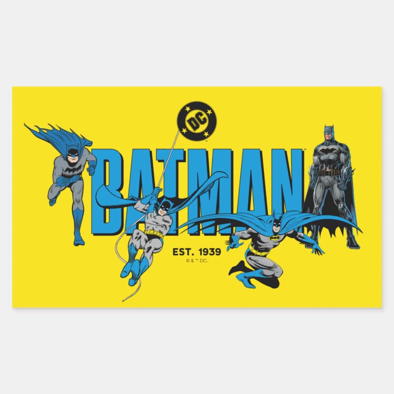 Batman Legends Forever Graphic Rectangular Sticker Batman Legends Forever Graphic Rectangular Sticker