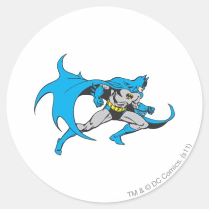 Batman Lunges Classic Round Sticker