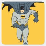 Batman On The Move Square Sticker