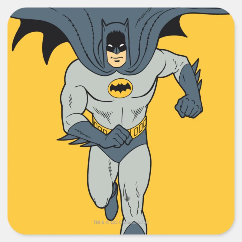 Batman On The Move Square Sticker Batman On The Move Square Sticker