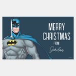 Batman Protector Merry Christmas Rectangular Sticker