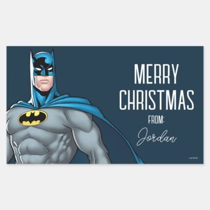 Batman Protector Merry Christmas Rectangular Sticker