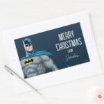 Batman Protector Merry Christmas Rectangular Sticker