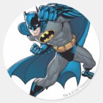 Batman Punch Classic Round Sticker
