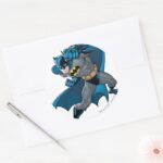 Batman Punch Classic Round Sticker