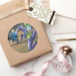 Batman Rogue Rage 3 Classic Round Sticker