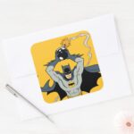 Batman Running With Bomb Square Sticker