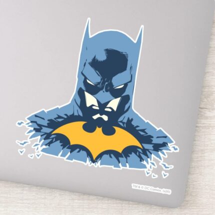 Batman Shattered Bust With Gold Logo Sticker