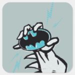 Batman Skate Logo 2 Square Sticker