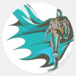 Batman Standing Classic Round Sticker