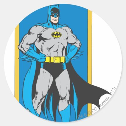 Batman Stands 2 Classic Round Sticker