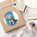 Batman Stands 2 Classic Round Sticker