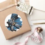 Batman Strong Shadow Classic Round Sticker