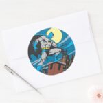 Batman Surveys City Classic Round Sticker