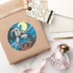 Batman Surveys City Classic Round Sticker