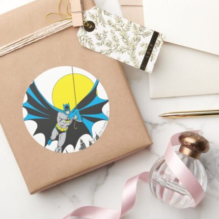 Batman Swings Classic Round Sticker