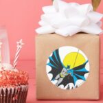 Batman Swings Classic Round Sticker