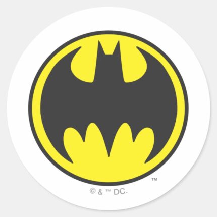 Batman Symbol Bat Circle Logo Classic Round Sticker