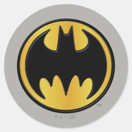 Batman Symbol Classic Round Logo Classic Round Sticker