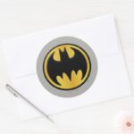 Batman Symbol Classic Round Logo Classic Round Sticker