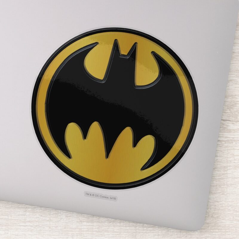 Batman Symbol Classic Round Logo Sticker Batman Symbol Classic Round Logo Sticker