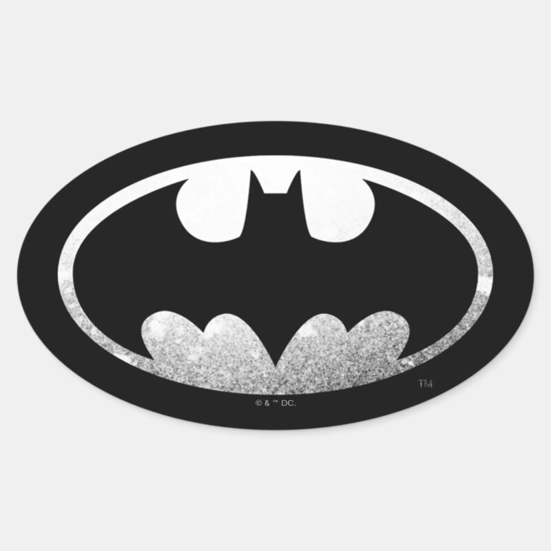 Batman Symbol Grainy Logo Oval Sticker Batman Symbol Grainy Logo Oval Sticker