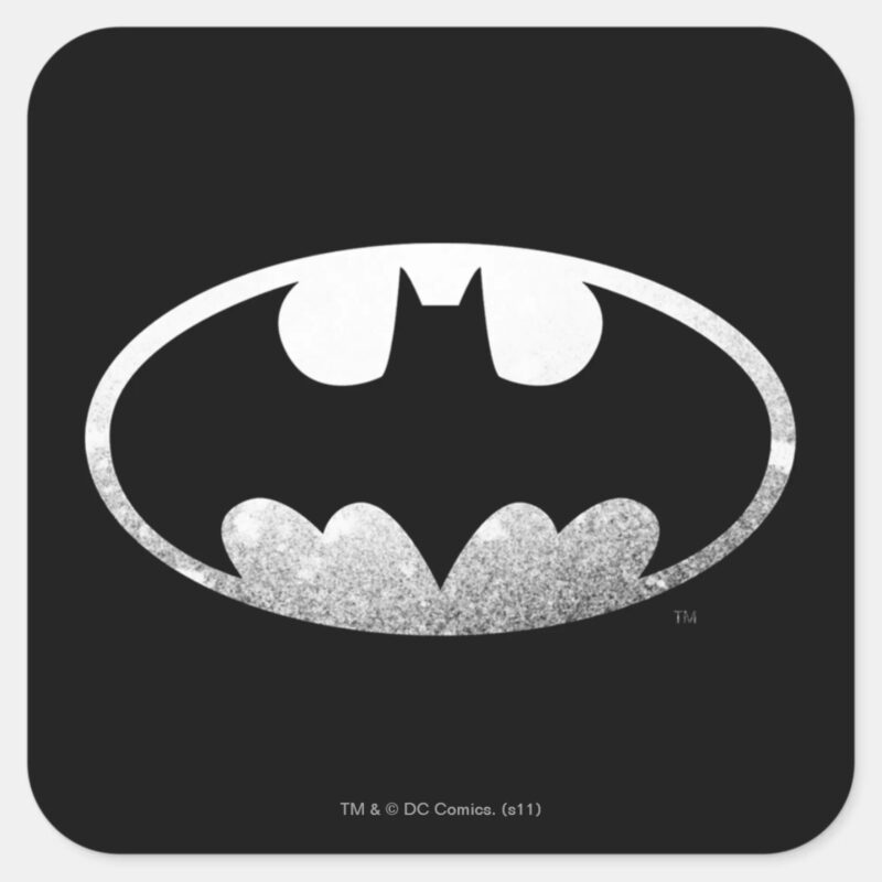 Batman Symbol Grainy Logo Square Sticker Batman Symbol Grainy Logo Square Sticker