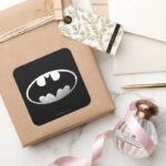 Batman Symbol Grainy Logo Square Sticker