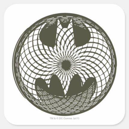 Batman Symbol Nouveau Circle Logo Square Sticker