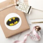 Batman Symbol Oval Gradient Logo Classic Round Sticker