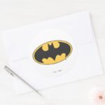 Batman Symbol Oval Logo Classic Round Sticker