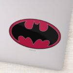 Batman Symbol Red Black Logo Sticker