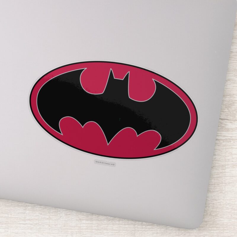 Batman Symbol Red Black Logo Sticker Batman Symbol Red Black Logo Sticker