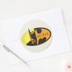 Batman Symbol Silhouette Logo Classic Round Sticker