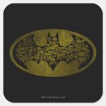 Batman Symbol Skulls In Bat Logo Square Sticker