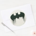 Batman Symbol Spraypaint Logo Classic Round Sticker