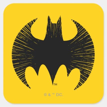 Batman Symbol Streak Logo Square Sticker