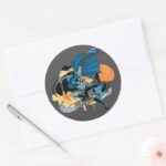 Batman Throw Classic Round Sticker
