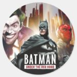 Batman Under The Red Hood Classic Round Sticker