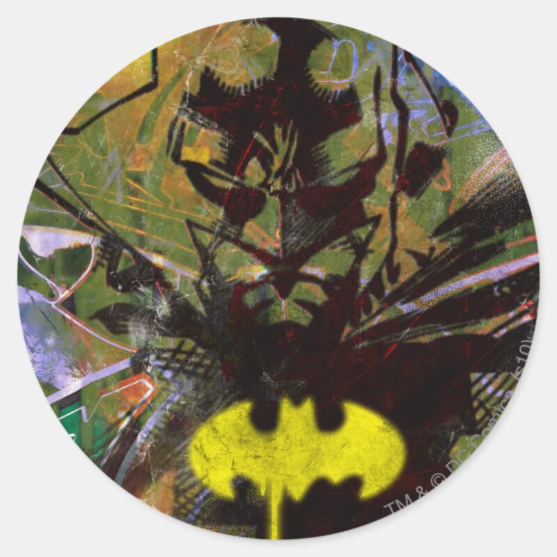 Batman Urban Hip Classic Round Sticker Batman Urban Hip Classic Round Sticker