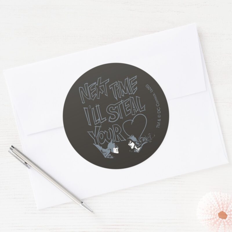 Batman Valentine Catwoman Ill Steal Your Heart Classic Round Sticker