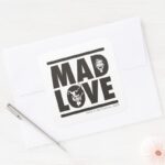 Batman Valentine Joker Harley Mad Love Square Sticker
