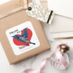 Batman Valentine Swing Along With Me Square Sticker