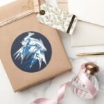 Batman Water Tonal Collage Classic Round Sticker