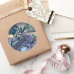 Batman Joker Battle Classic Round Sticker