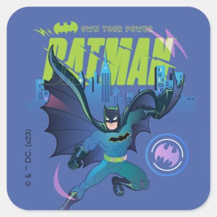 Batman Own Your Power City Graphic Square Sticker