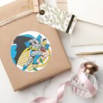 Batman Robin Profile Classic Round Sticker